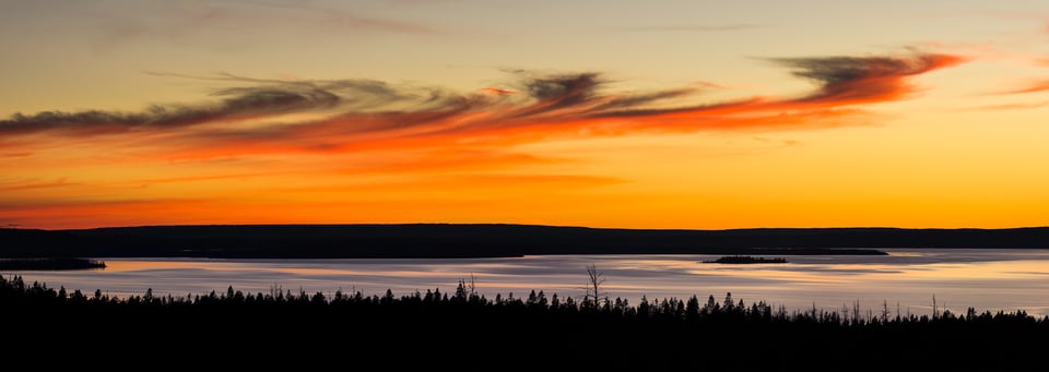 Yellowstone Lake at Sunset