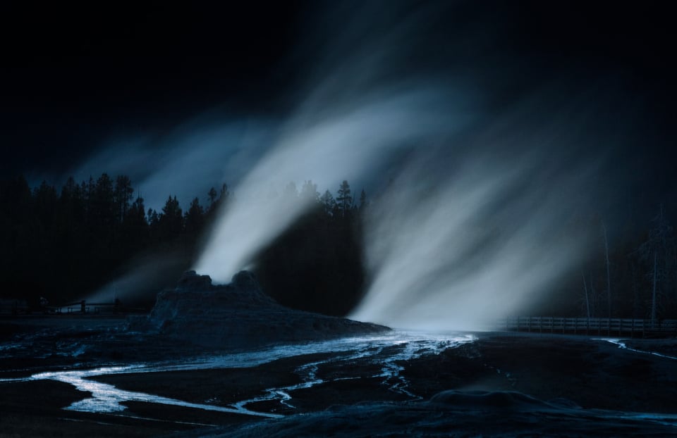 Hot Springs at Night