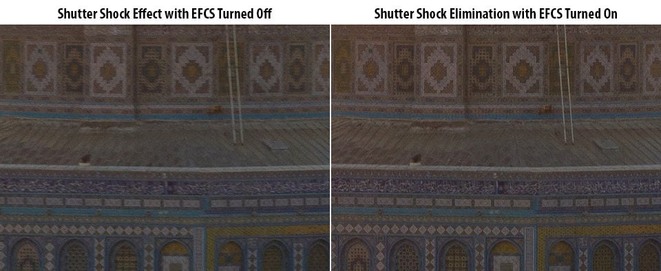 Shutter Shock with EFCS on and Off