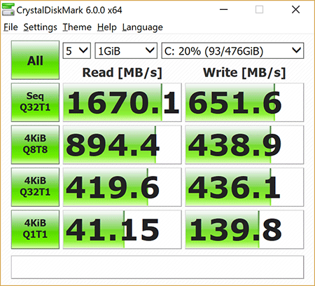 Surface Book 512GB Storage Performance