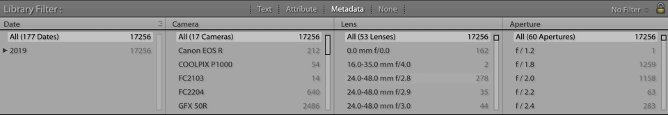 Library Filter - Metadata