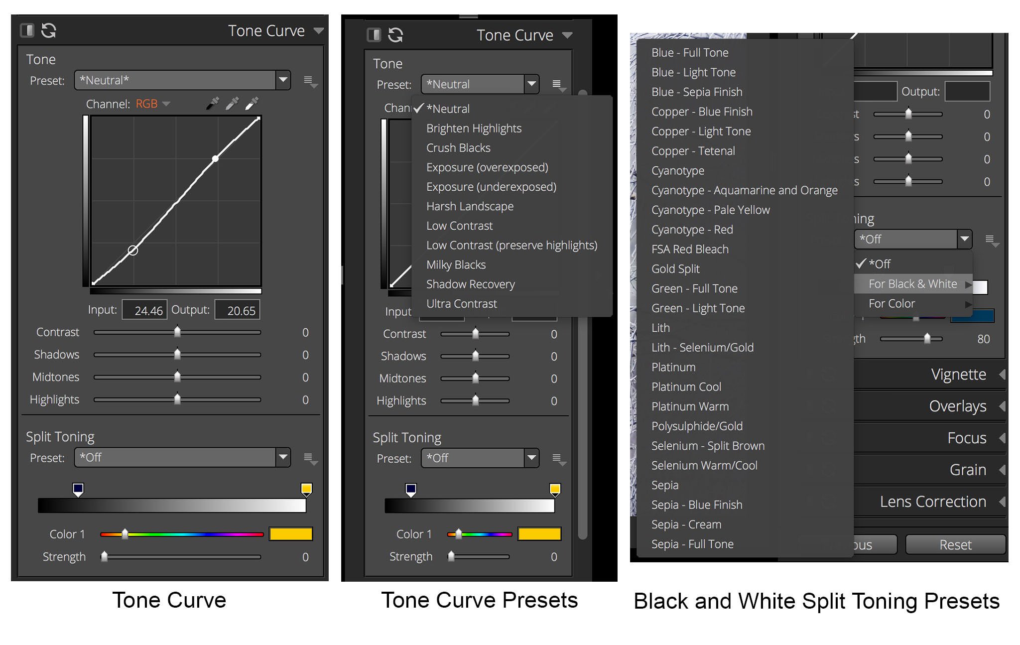 Tone Curve Comparison