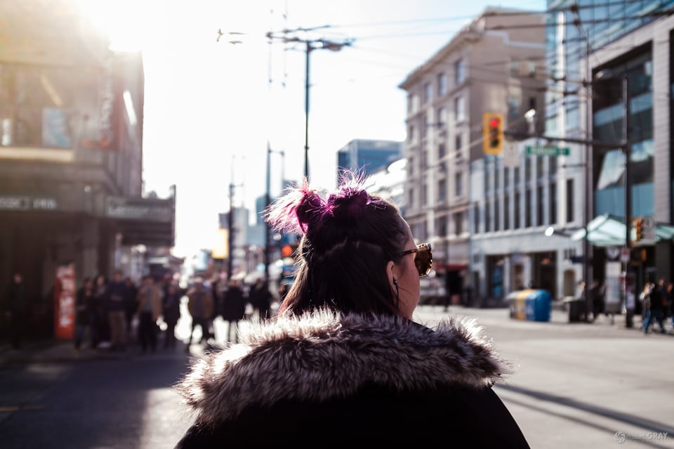 Purple Pig Tails