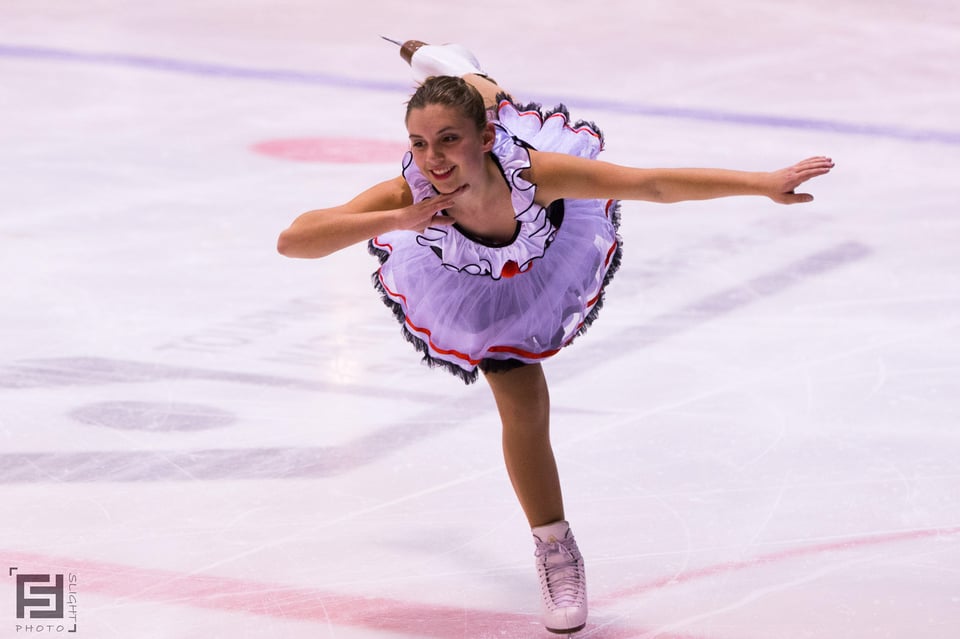 Graceful Figure Skater Arabesque