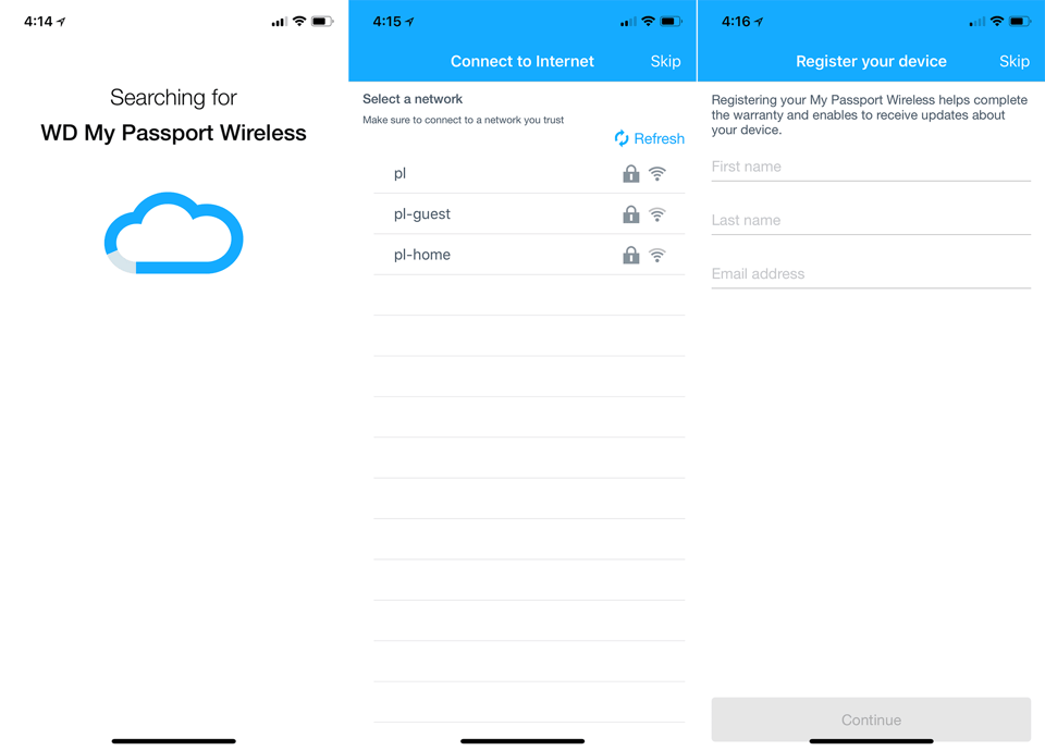 WD My Passport Wireless SSD iOS App Setup