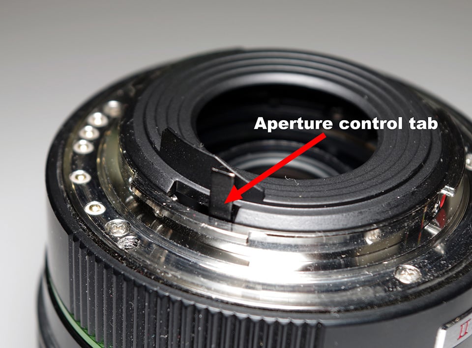 Aperture Control Tab