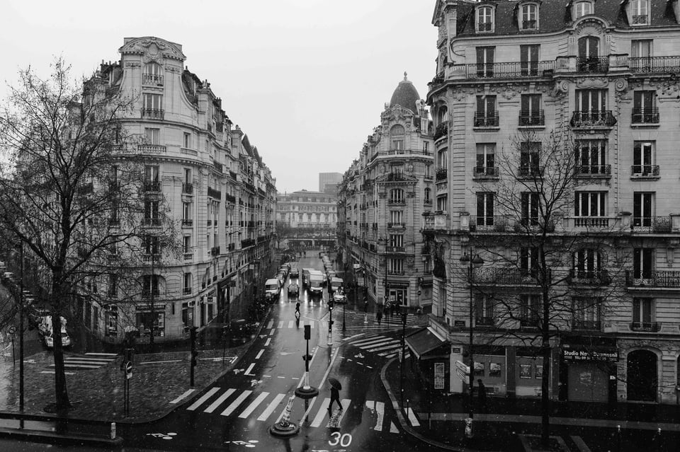 Black and White Buildings