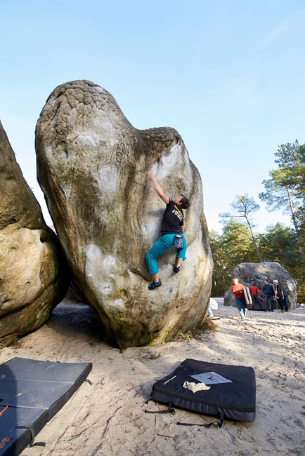 Bouldering on a Rock