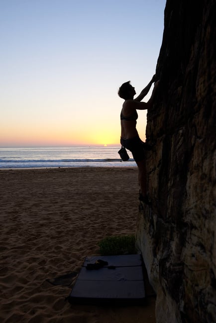 Climbing at Sunset