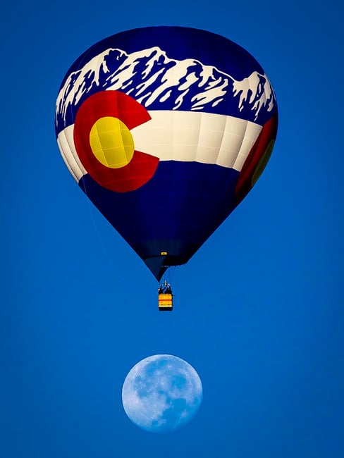 Colorado Balloon over Moon