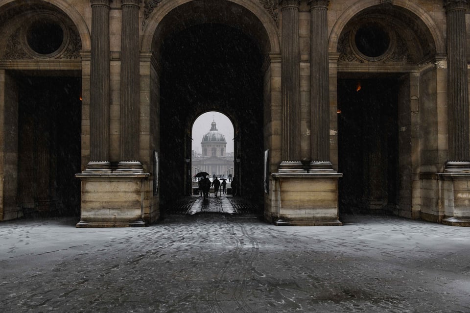 Falling Snow in Paris