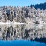 Fresh Snow on Mountain Range