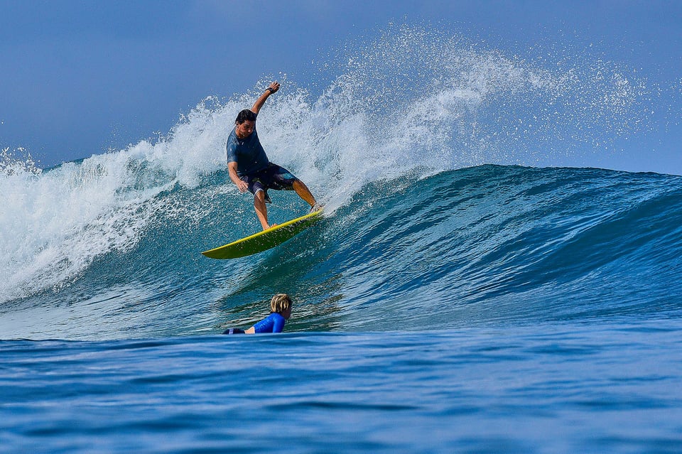 Surfer in Action