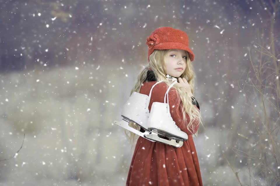 Outdoor Snow Portrait of a Girl