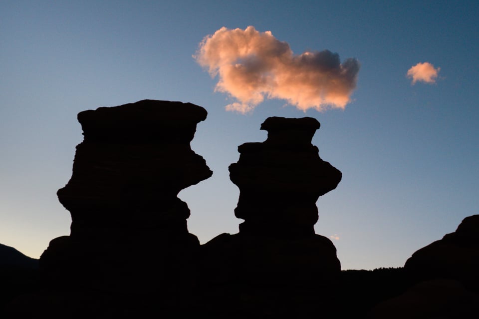 Silhouette Landscape with Cloud