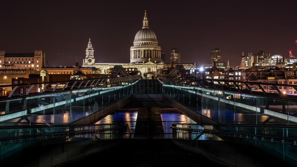 St Paul's Cathedral over the Millennium Bridge