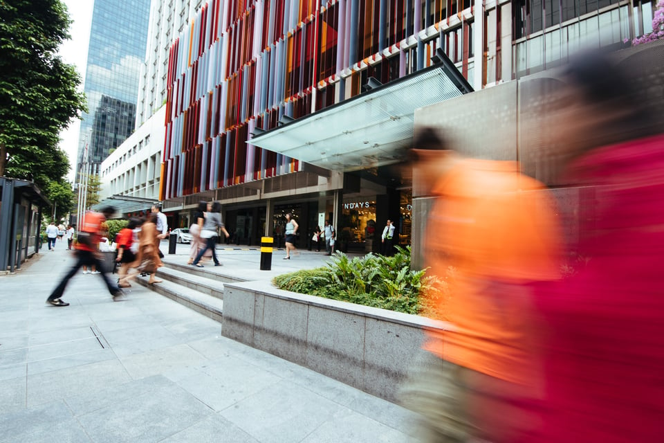 Street Photo with Aligned Background