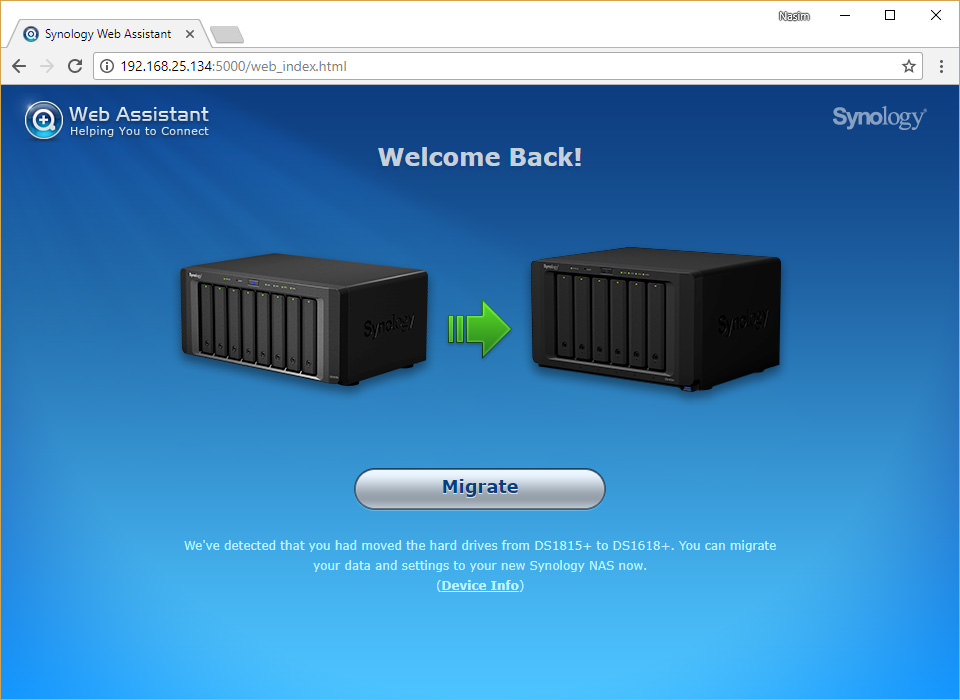 Synology Migrata Data