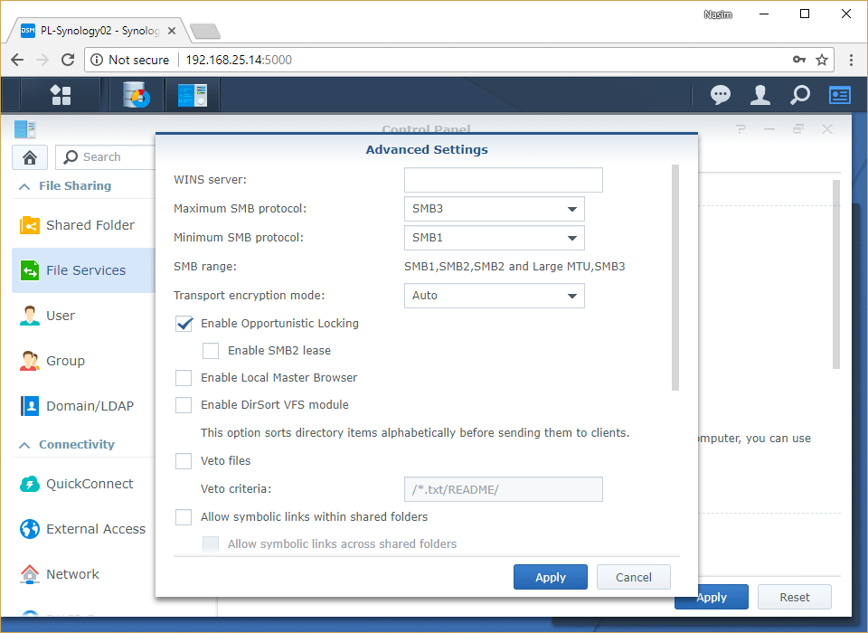 Synology SMB3