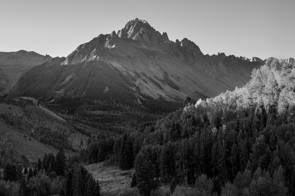Telephoto Mountain Landscape
