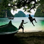 Trip Picture of Silhouettes on a Swing