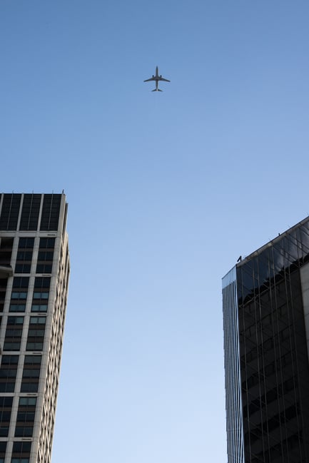 Airplane in the Sky Sample Photo