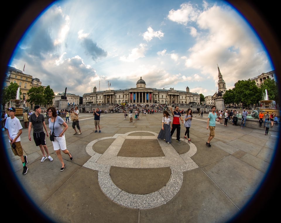 Fisheye Photo of City