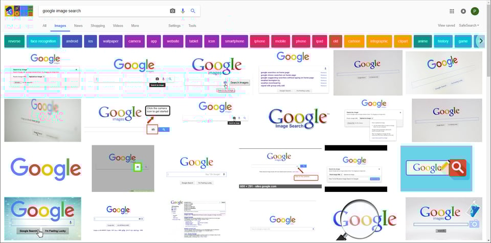 Google Image Results Screenshot