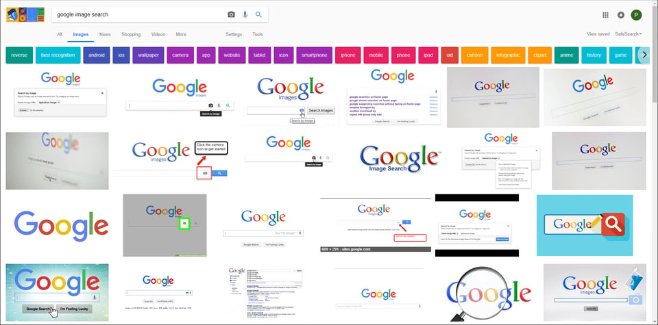 Google Image Results Screenshot