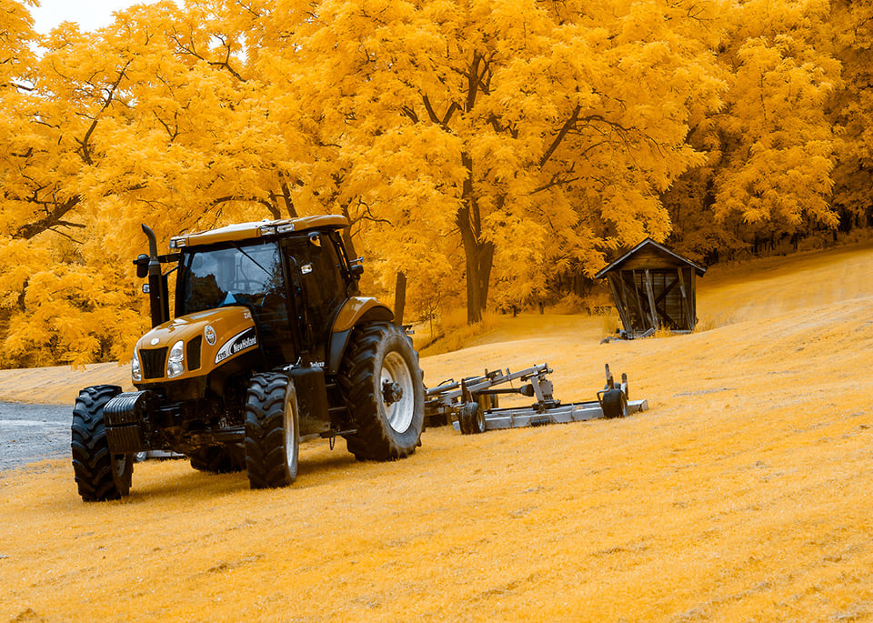 Tractor and Shed