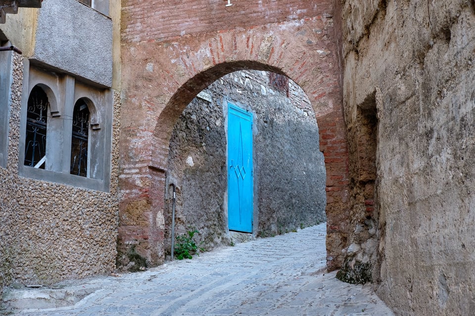 Blue Door Contrast