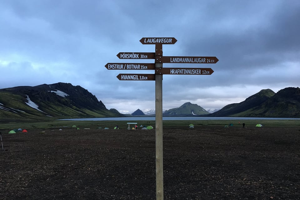 Laugavegur-Hiking-Sign