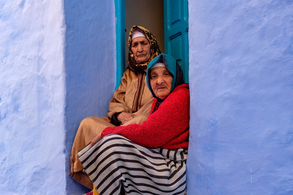 Moroccan Old Women in Chefchaouen