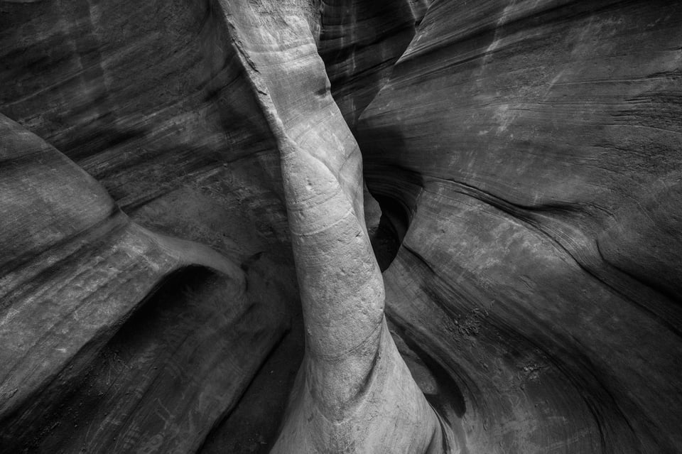 Slot Canyon Monochrome