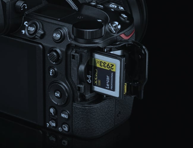 XQD Card Slot in Nikon Z6 and Z7