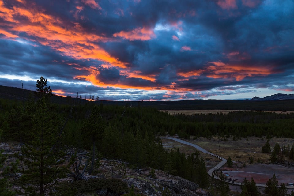 8. Sunset over Yellowstone, Yellowstone