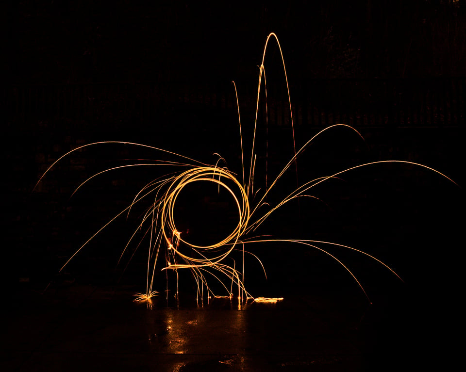 Light Painting Steel Wool Example