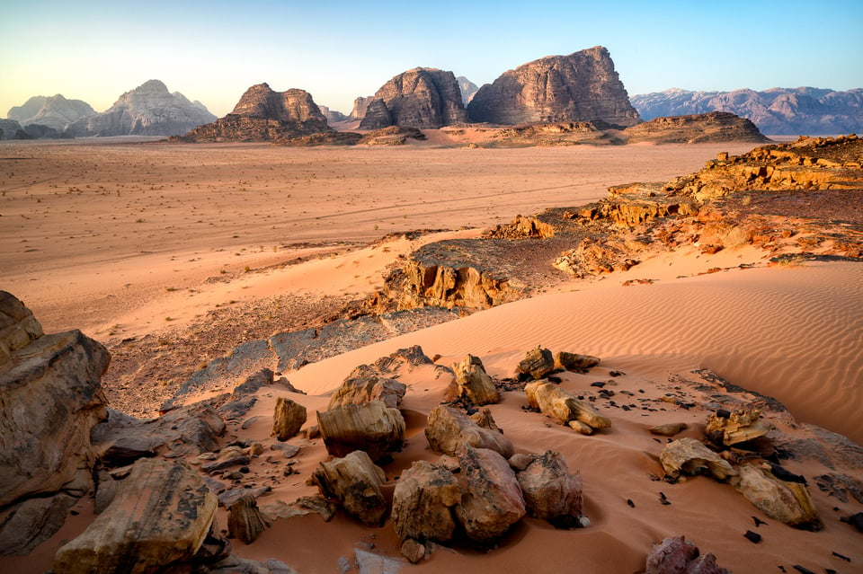 An image of a landscape in Wadi Rum, Jordan. Nikon Z7 Review.