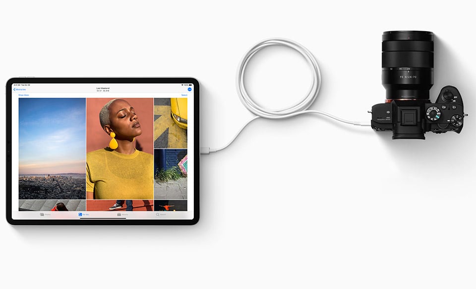 iPad Pro 2018 Connected to Sony Camera