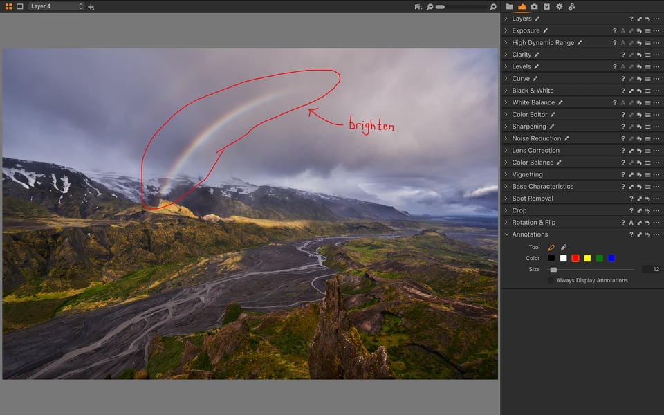 Annotations Feature in Capture One