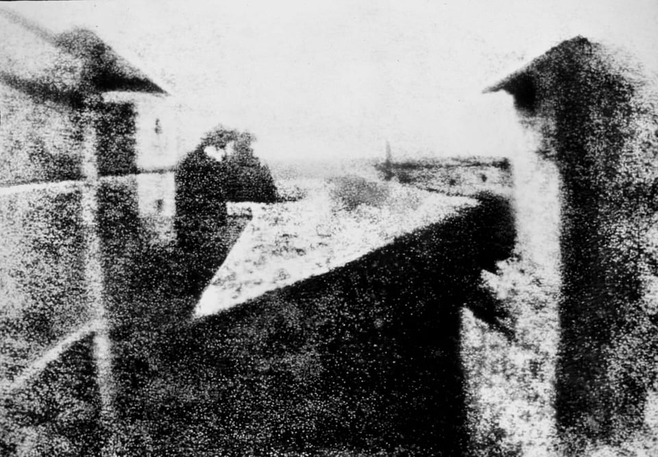 View from the Window at Le Gras, The First Photo Ever Taken, by Joseph Nicéphore Niépce