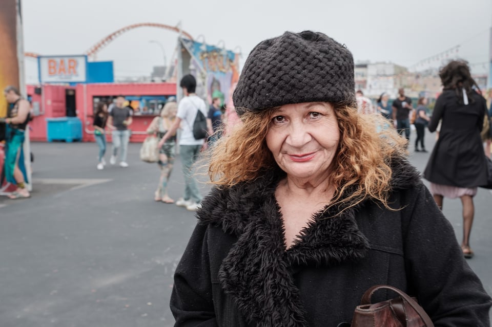 Fur Coat on the Boardwalk