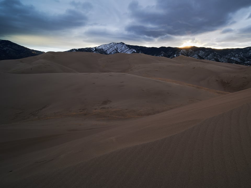 Sand Dunes Ultra Wide Angle Lens Photo