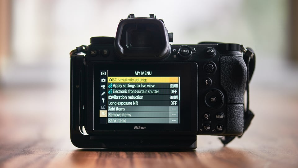 Custom Menu on Nikon Z7