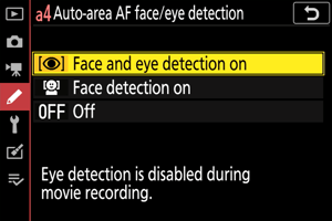 Nikon Z6 Z7 Face and Eye Detection