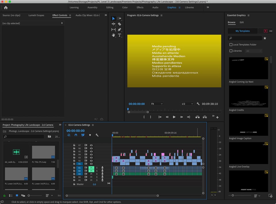 Premiere Pro v13.1.2 Media Loading