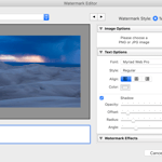 Lightroom Watermark Dialog