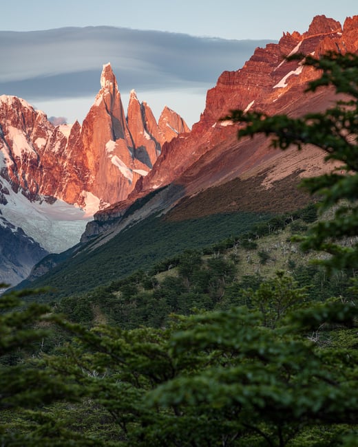 Sunrise at Cerro Torre in Patagonia