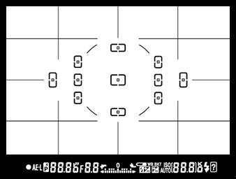 Nikon's 11-point autofocus system is found on the Nikon D3500 when taking pictures through the viewfinder.