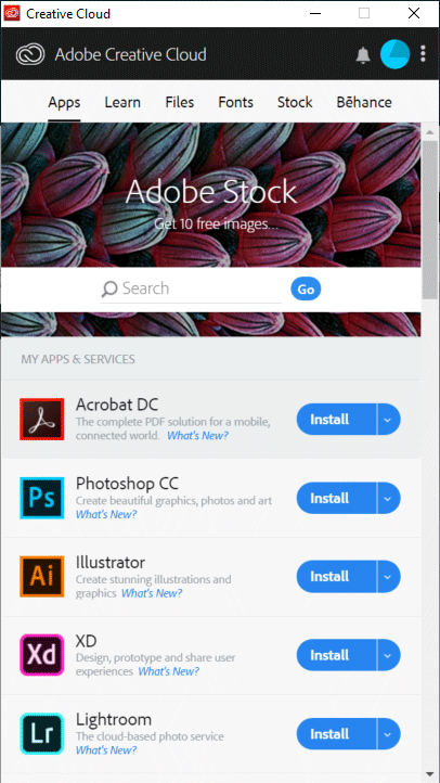 Adobe Creative Cloud Uninstalled